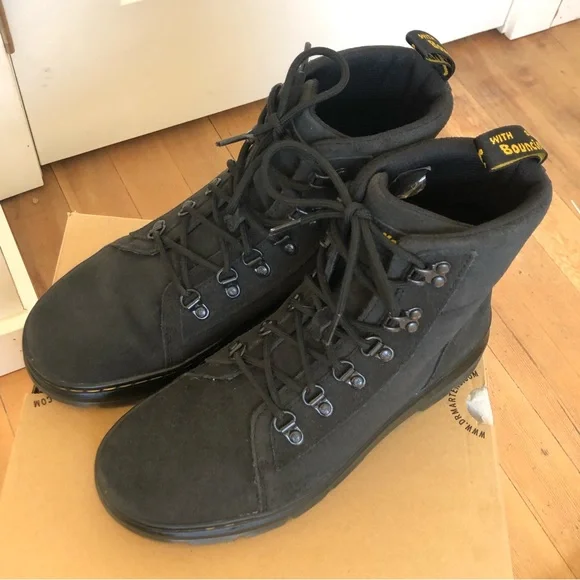 Dr. Martens | Combs Suede combat Boots - Black ; Womens 9 | 41 (worn 3 times) - Picture 5 of 8